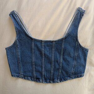 Denim crop top